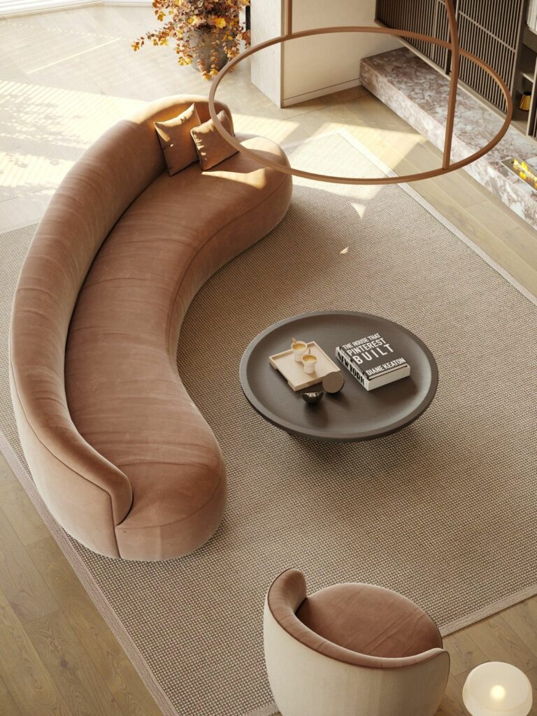 curved sofa